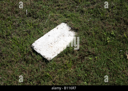 Old american cemetery at the Corozal area of the Old Panama Canal Zone Stock Photo