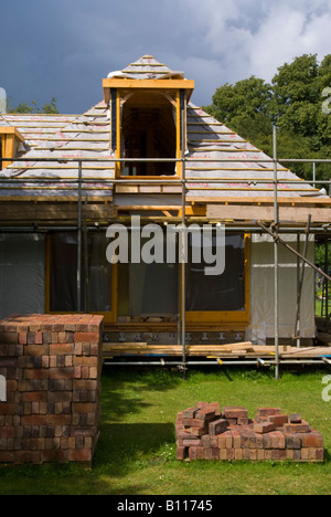 europe uk england surrey bungalow construction Stock Photo