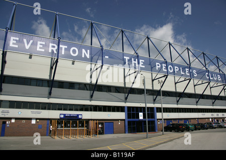 City of Liverpool, England. Main stadium entrance to Goodison Park, home of Everton Football Club. Stock Photo