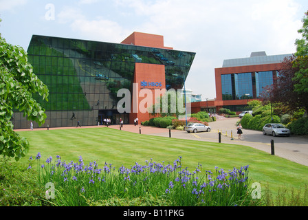 HBOS Financial Services, The 'Blue Leanie' Office Block, Walton Street, Aylesbury, Buckinghamshire, England, United Kingdom Stock Photo