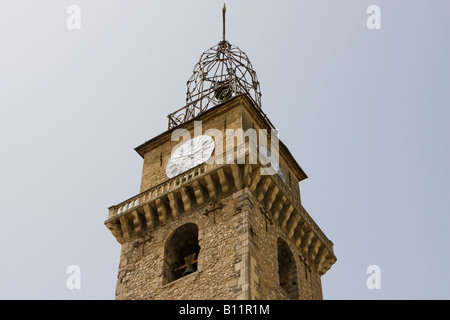 Provence steeple (Campanile) in Digne les Bains, Alpes de Haute Provence, France Stock Photo