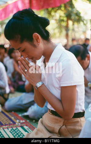 Princess Rattana Princess Rattana Norodom of Cambodia handing out alms and interacting ...
