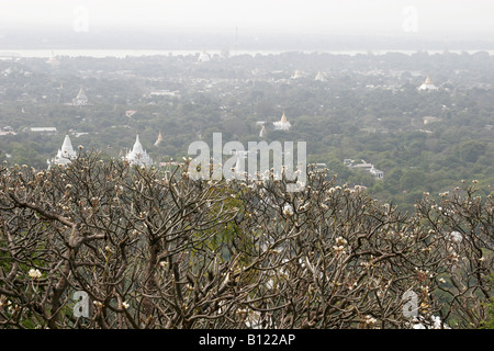 View from the top of Sagaing hill near Mandalay, Myanmar (Burma) Stock Photo