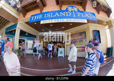 Downtown shopping tourist area of Georgetown Grand Cayman Cayman Islands in the Caribbean Stock Photo