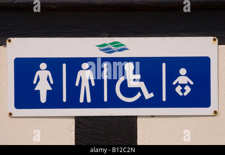Toilets Sign in the uk Stock Photo