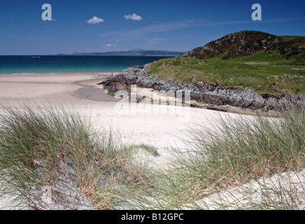 Cammas darach beach with  Isle of Skye in background at Morar, Scotland west coast Stock Photo