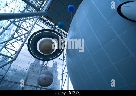 HAYDEN PLANETARIUM ROSE CENTER (©JAMES STEWART POLSHEK 2000) AMERICAN MUSEUM OF NATURAL HISTORY MANHATTAN NEW YORK CITY USA Stock Photo