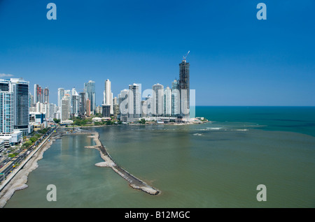 WATERFRONT SKYLINE AVENIDA BALBOA PANAMA CITY PANAMA Stock Photo