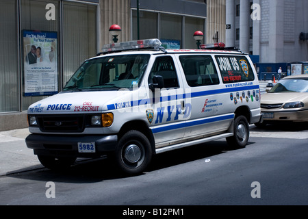 NYPD recruiting van. Stock Photo
