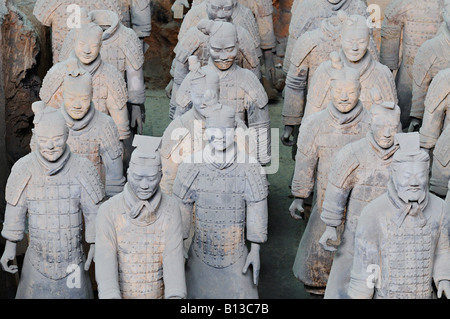The Terracotta Warriors Infantrymen from the buried funerary army at Xian Shaanxi province China Stock Photo