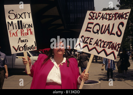 New York NY 29 May 1993 National Association for the Advancement of Fat Acceptance rally in Tobin Plaza Stock Photo