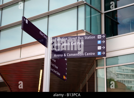 Liverpool One 1 shopping centre mall directions sign. In European Capital of Culture 2008 Stock Photo