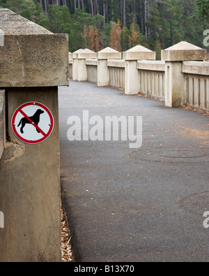 No dogs allowed on the wall. Stock Photo