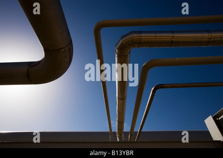 Pipes, Bhit Gas Field, Sindh, Pakistan Stock Photo