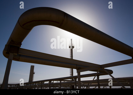 Pipes, Bhit Gas Field, Sindh, Pakistan Stock Photo