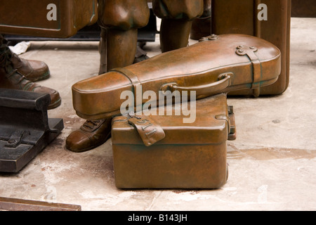 fragement of statue of kindertransport children by Frank Meisler at Liverpool Street Station London England Stock Photo