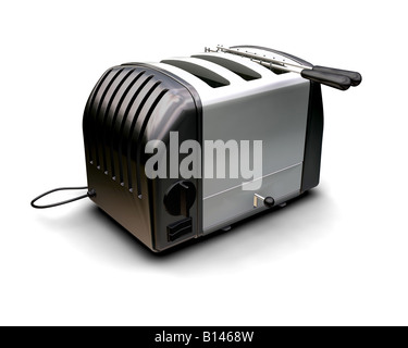 3D render of a retro styled toaster Stock Photo