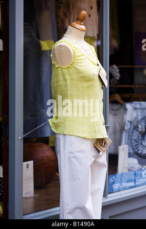 Mannequin outside a fashion shop in York Stock Photo