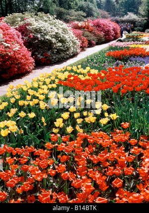 Blumenpark Gartenanlage Stock Photo
