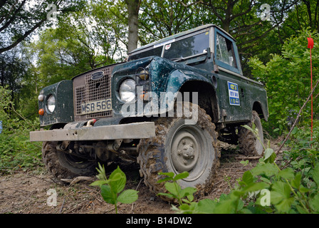 Modified Series 3 Land Rover competing in the ALRC National 2008 RTV Trial. Stock Photo