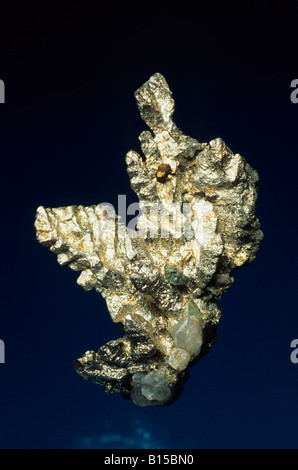 Natural Silver with Copper and Calcite, by Mark A. Schneider/Dembinsky Photo Assoc Stock Photo
