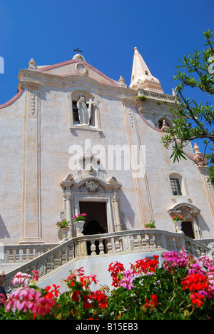 Church of San Giuseppe, Piazza IX Aprile, Taormina, Messina Province, Sicily, Italy Stock Photo