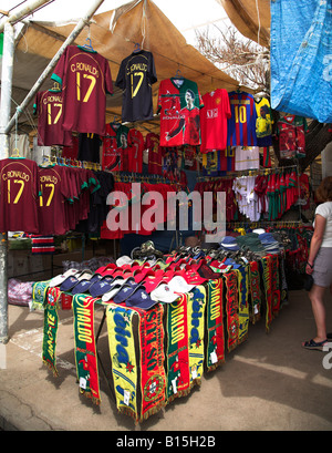 Lake Garda. Market stall. Replica football shirts hanging up, Stock Photo,  Picture And Rights Managed Image. Pic. LAT-LAT0107855