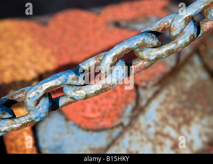 Rusty old chain Stock Photo