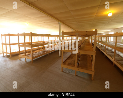 Barrack interior in the concentration camp Vught Noord Brabant the Netherlands national monument memorial museum Stock Photo