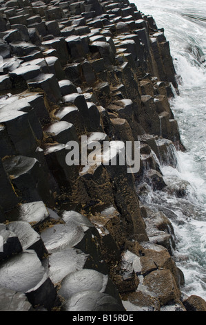 Close up of Tessellated rock formations at the Giants Causeway, County Antrim, Northern Ireland Stock Photo