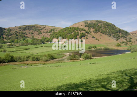 Welsh hill farm in open countryside near Rhayader Powys Wales UK Stock Photo