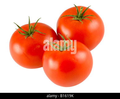 three full tomatoes isolated on white background Stock Photo - Alamy