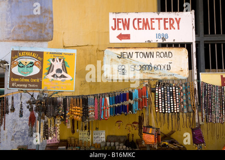 A souvenir stall in Jew Town Road, the lane that leads towards the synagogue in Jew Town, Kochi. Stock Photo