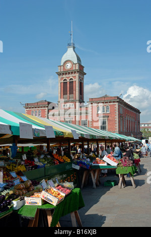 Chesterfield Market and Market Hall Stock Photo