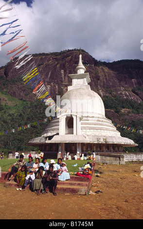 Dagoba built by Japan-Sri Lanka friendship association at the foot of Adam's peak. Sri Lanka. Stock Photo