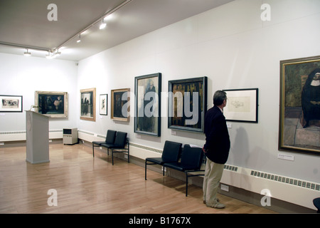 Visitor Royal Cambrian Academy Art Gallery Conwy Stock Photo