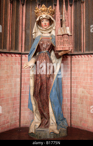 Germany Hessen Marburg St Elisabeth s Church St Elisabeth statue Stock Photo