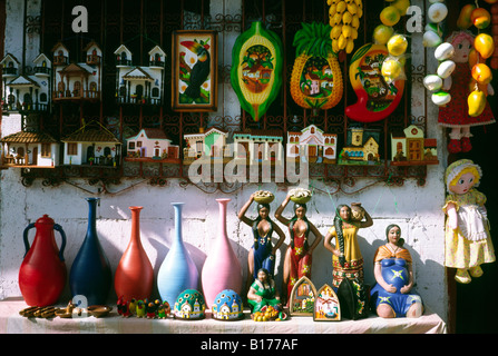 Feb 12, 2002 - Souvenir shop selling traditional earthenware in Catarina near Masaya in Nicaragua. Stock Photo