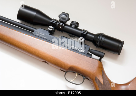 Daystate Harrier Pre-Charged Pneumatic Air Rifle & Telescopic Sight Stock Photo