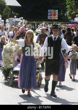 Narzissenfest at the village Bad Aussee, Austria, Europe. Photo by Willy Matheisl Stock Photo
