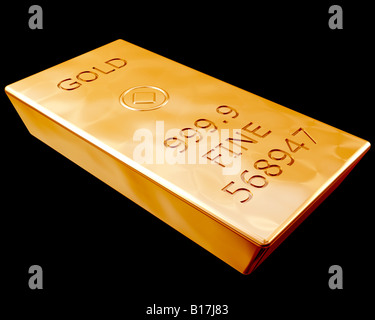 Isolated illustration of a pure gold ingot Stock Photo - Alamy
