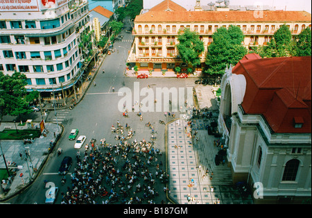 Vietnam, Saigon, Crowd Stock Photo