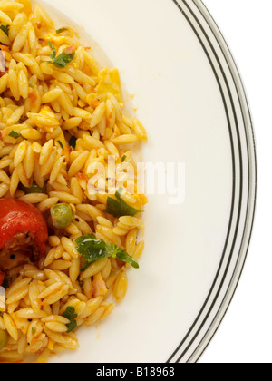 Pea and Pecorino Pasta Stock Photo