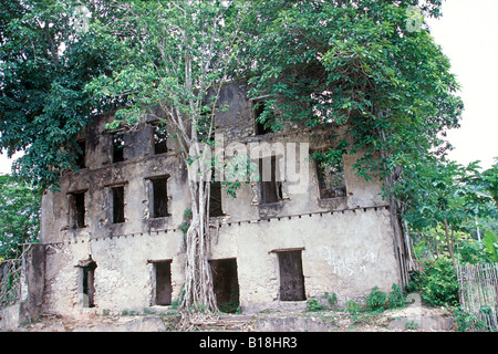 Maradoka ruins near Hell Ville, Nosy Be Madagascar Stock Photo