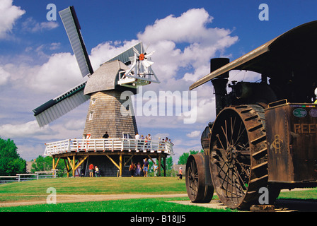 windmill, Steinbach Mennonite Museum, Manitoba, Canada Stock Photo