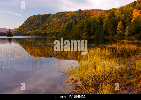 Lac Monroe in Parc national du Mont Tremblant, a Provincial Park of Quebec, Laurentides, Quebec, Canada. Stock Photo