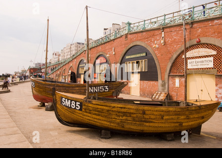 The Brighton fishing museum in the old fishing quarter, on the sea-front. Stock Photo