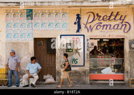 Street scene in Merida capital of the Yucatan state Mexico The first Spanish city built in this part of Mexico Stock Photo