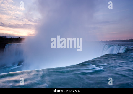 Niagara Falls at sunrise, Ontario, Canada. Stock Photo