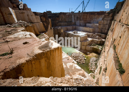 Portugal, Alentejo, Estremoz. A marble mine by the small town of Estremoz in the Alentejo region of Portugal. Stock Photo